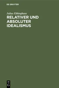 Relativer und absoluter Idealismus_cover