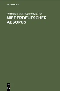 Niederdeutscher Aesopus_cover