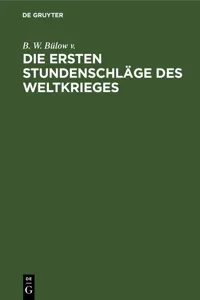 Die ersten Stundenschläge des Weltkrieges_cover