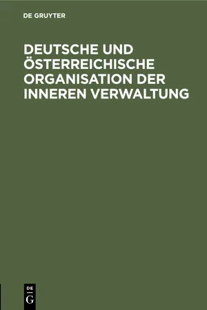 Deutsche und österreichische Organisation der inneren Verwaltung