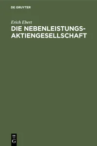 Die Nebenleistungsaktiengesellschaft_cover