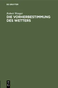 Die Vorherbestimmung des Wetters_cover