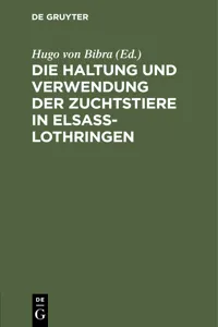 Die Haltung und Verwendung der Zuchtstiere in Elsaß-Lothringen_cover