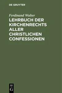 Lehrbuch der Kirchenrechts aller christlichen Confessionen_cover