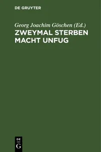 Zweymal sterben macht Unfug_cover