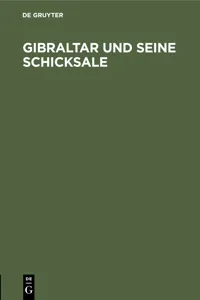 Gibraltar und seine Schicksale_cover