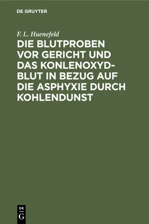 Die Blutproben vor Gericht und das Konlenoxyd-Blut