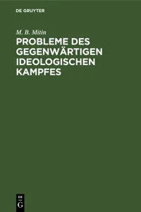 Probleme des gegenwärtigen ideologischen Kampfes_cover