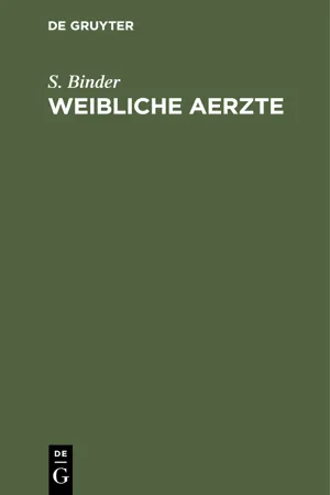 Weibliche Aerzte