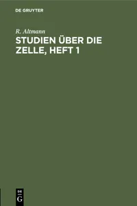 Studien über die Zelle, Heft 1_cover