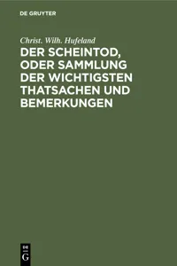 Der Scheintod, oder Sammlung der wichtigsten Thatsachen und Bemerkungen_cover