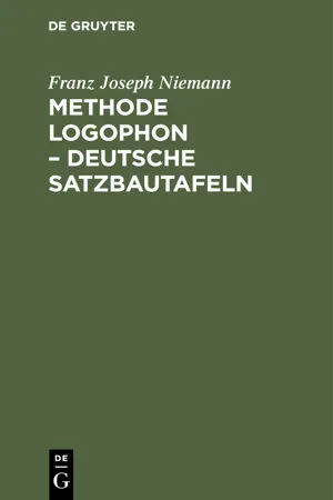 Methode Logophon – Deutsche Satzbautafeln