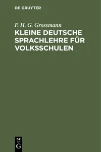 Kleine deutsche Sprachlehre für Volksschulen_cover