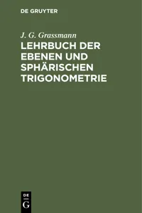Lehrbuch der ebenen und sphärischen Trigonometrie_cover