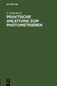 Praktische Anleitung zum Photometrieren_cover