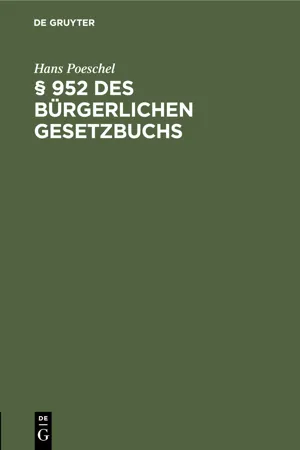 § 952 des Bürgerlichen Gesetzbuchs