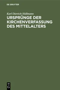 Ursprünge der Kirchenverfassung des Mittelalters_cover