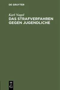 Das Strafverfahren gegen Jugendliche_cover