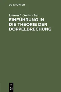 Einführung in die Theorie der Doppelbrechung_cover