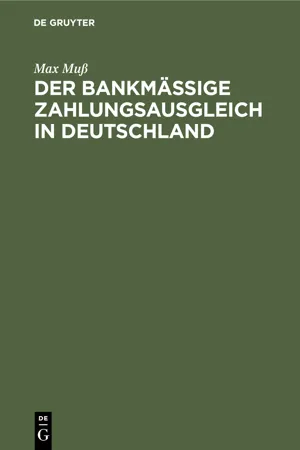 Der bankmäßige Zahlungsausgleich in Deutschland