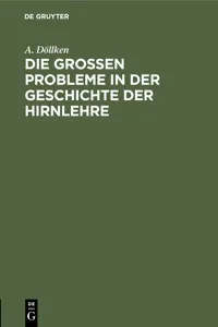 Die großen Probleme in der Geschichte der Hirnlehre_cover