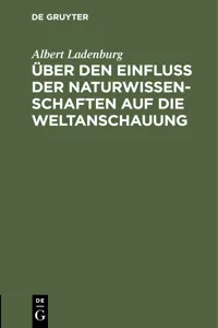 Über den Einfluss der Naturwissenschaften auf die Weltanschauung_cover