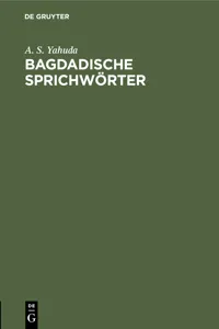Bagdadische Sprichwörter_cover