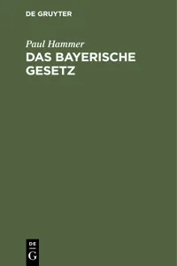 Das bayerische Gesetz_cover