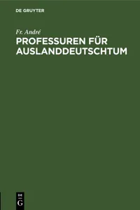 Professuren für Auslanddeutschtum_cover