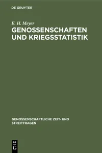 Genossenschaften und Kriegsstatistik_cover