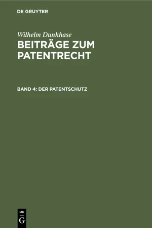 Der Patentschutz