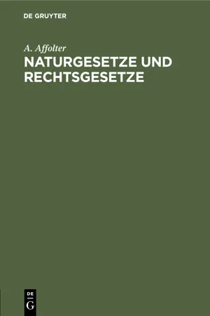 Naturgesetze und Rechtsgesetze