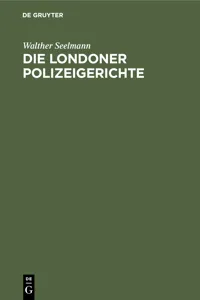 Die Londoner Polizeigerichte_cover