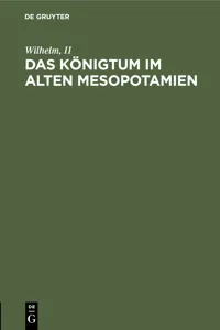 Das Königtum im alten Mesopotamien_cover