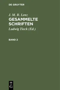 J. M. R. Lenz: Gesammelte Schriften. Band 2_cover