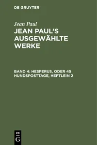 Hesperus, oder 45 Hundsposttage, Heftlein 2_cover