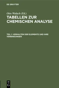 Verhalten der Elemente und ihre Verbindungen_cover