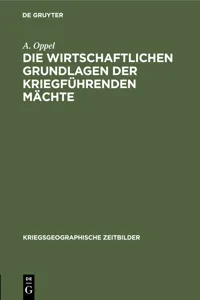 Die wirtschaftlichen Grundlagen der kriegführenden Mächte_cover