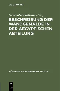 Beschreibung der Wandgemälde in der Aegyptischen Abteilung_cover