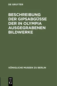 Beschreibung der Gipsabgüsse der in Olympia ausgegrabenen Bildwerke_cover