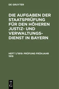 Prüfung Frühjahr 1919_cover