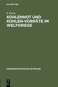 Kohlennot und Kohlen-Vorräte im Weltkriege_cover