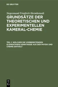 Welcher die vorbereitenden elementaren Kenntnisse aus der Physik und Chemie enthält_cover