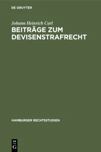 Beiträge zum Devisenstrafrecht_cover