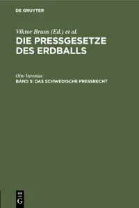 Das schwedische Preßrecht_cover