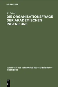 Die Organisationsfrage der akademischen Ingenieure_cover