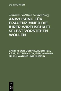 Von der Milch, Butter, Käse, Buttermilch, Geronnenen Milch, Wadike und Nudeln_cover