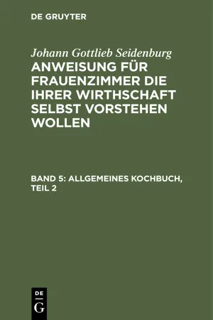 Allgemeines Kochbuch, Teil 2