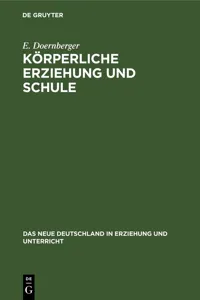 Körperliche Erziehung und Schule_cover