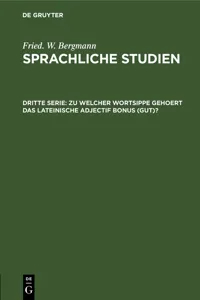 Zu welcher Wortsippe gehoert das lateinische adjectif bonus?_cover